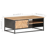 vidaXL Coffee Table 90x50x35 cm Solid Acacia Wood | SKU: 323526 | Barcode: 8720286066799