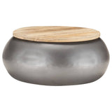 vidaXL Coffee Table Grey 68x68x30 cm Solid Mango Wood | SKU: 323531 | Barcode: 8720286066843