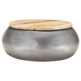 vidaXL Coffee Table Grey 68x68x30 cm Solid Mango Wood | SKU: 323531 | Barcode: 8720286066843