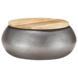 vidaXL Coffee Table Grey 68x68x30 cm Solid Mango Wood | SKU: 323531 | Barcode: 8720286066843