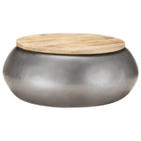 vidaXL Coffee Table Grey 68x68x30 cm Solid Mango Wood | SKU: 323531 | Barcode: 8720286066843