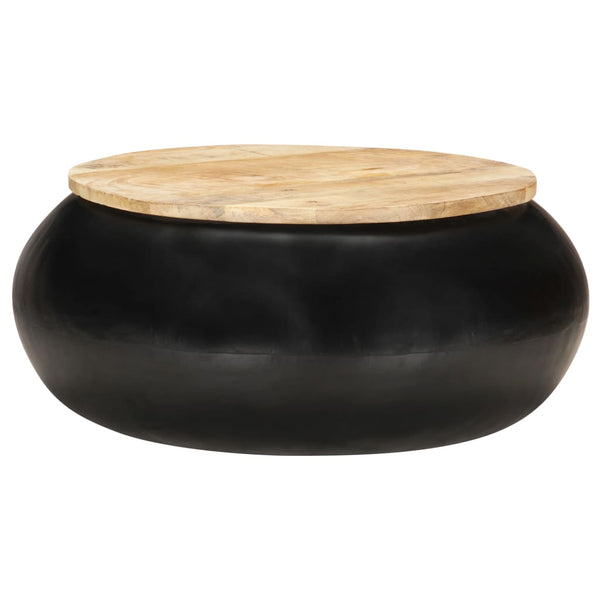 vidaXL Coffee Table Black 68x68x30 cm Solid Mango Wood | SKU: 323533 | Barcode: 8720286066867