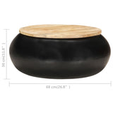 vidaXL Coffee Table Black 68x68x30 cm Solid Mango Wood | SKU: 323533 | Barcode: 8720286066867