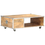 vidaXL Coffee Table 89x59x33 cm Solid Rough Mango Wood | SKU: 323408 | Barcode: 8720286067079