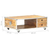 vidaXL Coffee Table 89x59x33 cm Solid Rough Mango Wood | SKU: 323408 | Barcode: 8720286067079