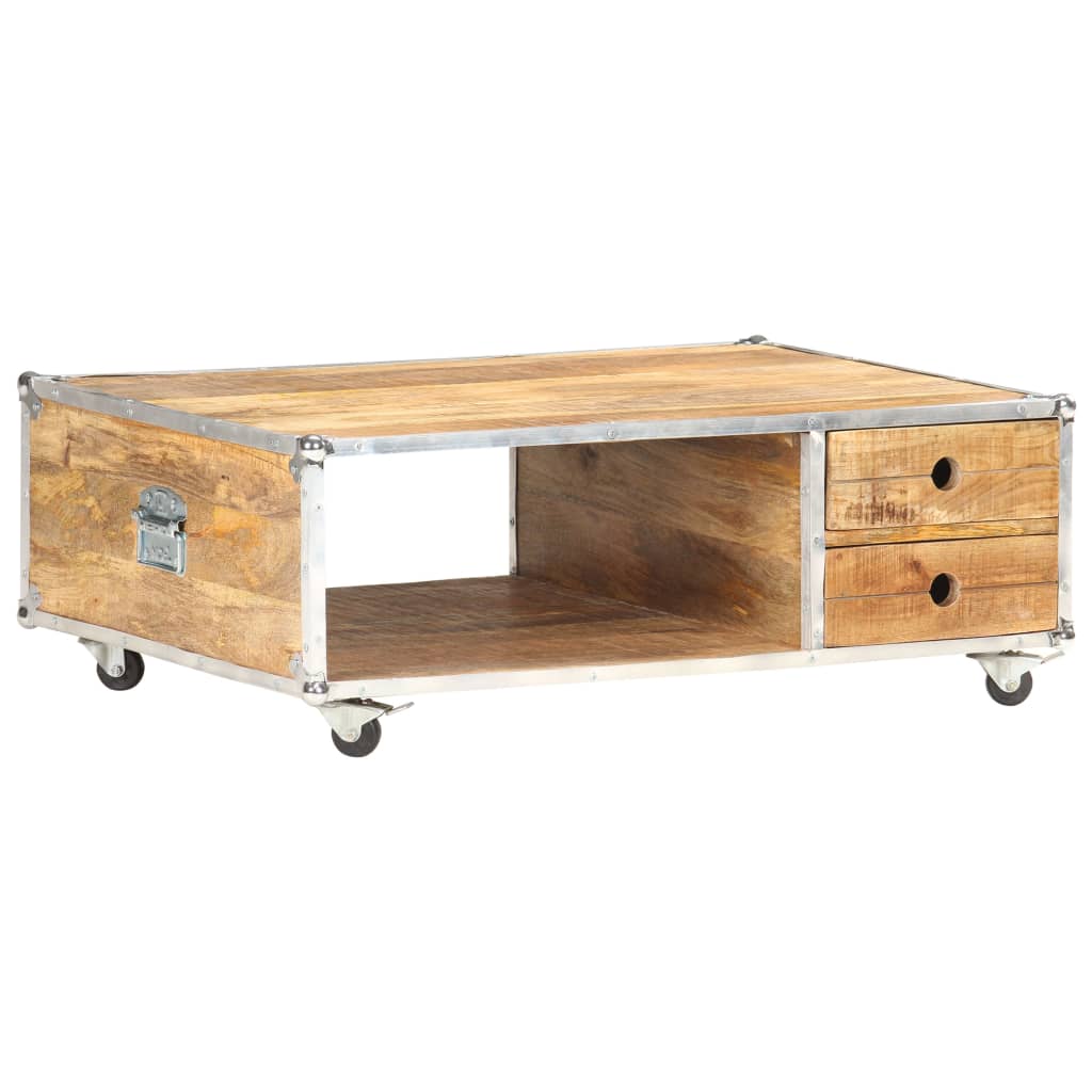 vidaXL Coffee Table 89x59x33 cm Solid Rough Mango Wood | SKU: 323408 | Barcode: 8720286067079