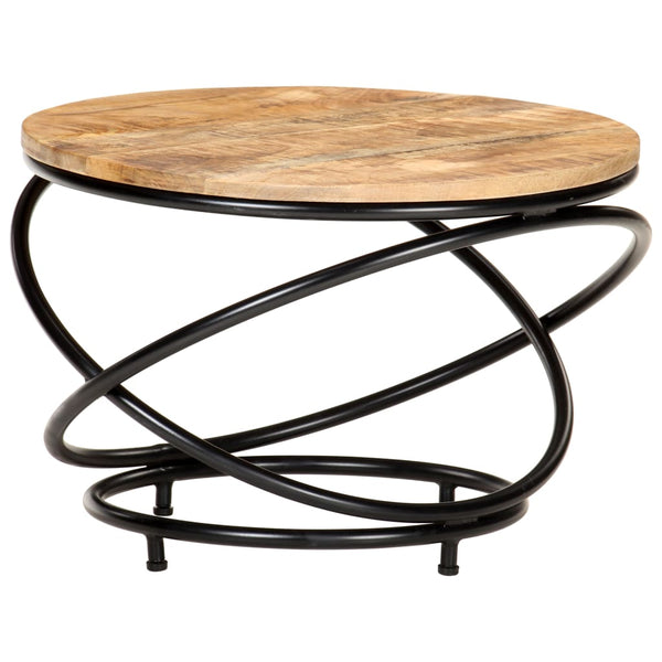 vidaXL Coffee Table Black 60x60x40 cm Solid Rough Mango Wood | SKU: 321935 | Barcode: 8720286067123