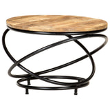 vidaXL Coffee Table Black 60x60x40 cm Solid Rough Mango Wood | SKU: 321935 | Barcode: 8720286067123