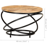 vidaXL Coffee Table Black 60x60x40 cm Solid Rough Mango Wood | SKU: 321935 | Barcode: 8720286067123