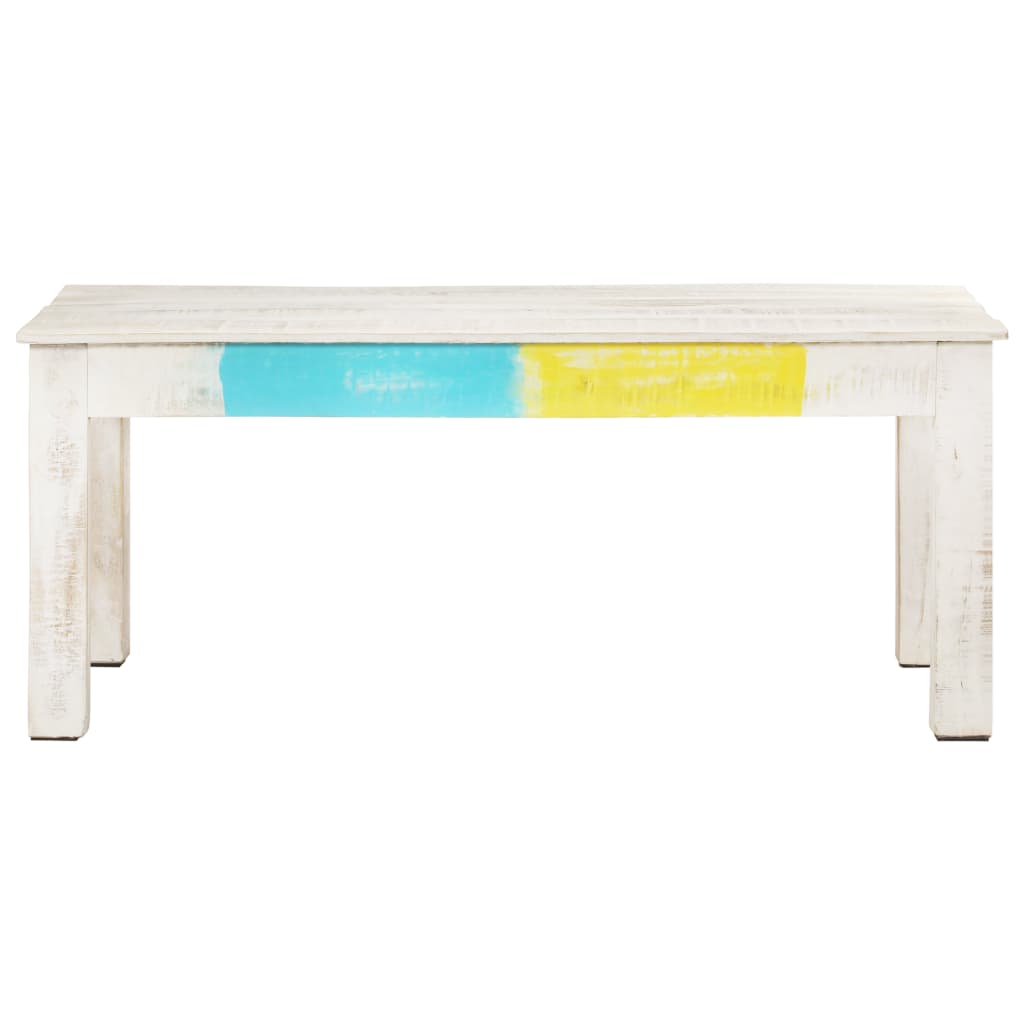 vidaXL Coffee Table White 110x60x45 cm Solid Mango Wood | SKU: 323555 | Barcode: 8720286068212
