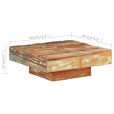 vidaXL Coffee Table 80x80x28 cm Solid Reclaimed Wood | SKU: 323594 | Barcode: 8720286068601