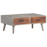 vidaXL Coffee Table Grey 100x60x40 cm Solid Rough Mango Wood | SKU: 321808 | Barcode: 8720286069486