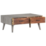 vidaXL Coffee Table Grey 100x60x40 cm Solid Rough Mango Wood | SKU: 321808 | Barcode: 8720286069486