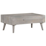 vidaXL Coffee Table Grey 100x60x40 cm Solid Rough Mango Wood | SKU: 321808 | Barcode: 8720286069486