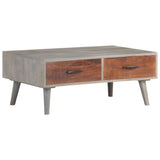 vidaXL Coffee Table Grey 100x60x40 cm Solid Rough Mango Wood | SKU: 321808 | Barcode: 8720286069486