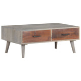 vidaXL Coffee Table Grey 100x60x40 cm Solid Rough Mango Wood | SKU: 321808 | Barcode: 8720286069486