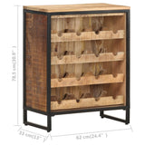 vidaXL Wine Cabinet 62x33x78.5 cm Rough Mango Wood | SKU: 320685 | Barcode: 8720286069851