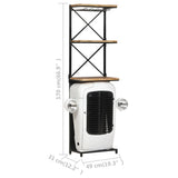 vidaXL Tractor Wine Cabinet White 49x31x170 cm Rough Mango Wood | SKU: 320487 | Barcode: 8720286070321