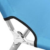 vidaXL Folding Sun Lounger Steel And Fabric Turquoise Blue | SKU: 310329 | Barcode: 8720286072790