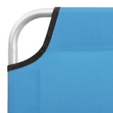 vidaXL Folding Sun Lounger Steel And Fabric Turquoise Blue | SKU: 310329 | Barcode: 8720286072790