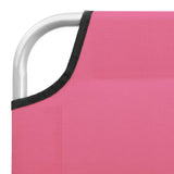 vidaXL Folding Sun Lounger Steel And Fabric Pink | SKU: 310330 | Barcode: 8720286072806