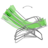 vidaXL Rocking Chairs 2 pcs Steel Green | SKU: 310339 | Barcode: 8720286072899