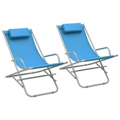 vidaXL Rocking Chairs 2 pcs Steel Blue | SKU: 310340 | Barcode: 8720286072905
