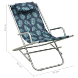 vidaXL Rocking Chairs 2 pcs Steel Leaf Print | SKU: 310342 | Barcode: 8720286072929