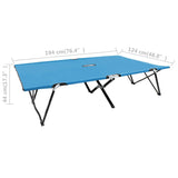 vidaXL Two Person Folding Sun Lounger Blue Steel | SKU: 310352 | Barcode: 8720286073025