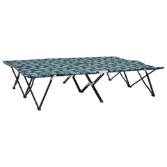 vidaXL Two Person Folding Sun Lounger Leaf Print Steel | SKU: 310354 | Barcode: 8720286073049