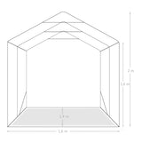 vidaXL Garage Tent PVC 1.6x2.4 m Green | SKU: 3056430 | Barcode: 8720286083499