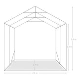 vidaXL Garage Tent PVC 2.4x2.4 m Green | SKU: 3056431 | Barcode: 8720286083505