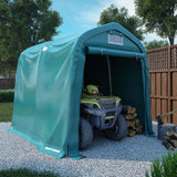 vidaXL Garage Tent PVC 2.4x2.4 m Green | SKU: 3056431 | Barcode: 8720286083505