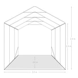 vidaXL Garage Tent PVC 2.4x3.6 m Green | SKU: 3056432 | Barcode: 8720286083512