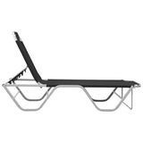 vidaXL Sun Lounger Aluminium And Textilene Black | SKU: 310525 | Barcode: 8720286086780