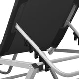 vidaXL Sun Lounger Aluminium And Textilene Black | SKU: 310525 | Barcode: 8720286086780