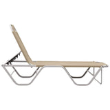 vidaXL Sun Lounger Aluminium And Textilene Cream | SKU: 310526 | Barcode: 8720286086797