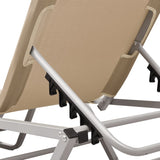 vidaXL Sun Lounger Aluminium And Textilene Cream | SKU: 310526 | Barcode: 8720286086797