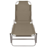 vidaXL Sun Lounger Aluminium And Textilene Taupe | SKU: 310527 | Barcode: 8720286086803