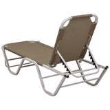 vidaXL Sun Lounger Aluminium And Textilene Taupe | SKU: 310527 | Barcode: 8720286086803