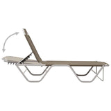 vidaXL Sun Lounger Aluminium And Textilene Taupe | SKU: 310527 | Barcode: 8720286086803