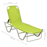 vidaXL Sun Lounger Aluminium And Textilene Green | SKU: 310528 | Barcode: 8720286086810
