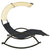 vidaXL Double Sun Lounger With Canopy Textilene Black & Cream | SKU: 310547 | Barcode: 8720286087008