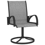 vidaXL Garden Swivel Chairs 2 pcs Textilene And Steel Grey | SKU: 312167 | Barcode: 8720286090299