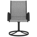 vidaXL Garden Swivel Chairs 2 pcs Textilene And Steel Grey | SKU: 312167 | Barcode: 8720286090299