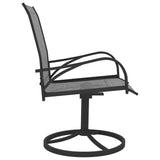 vidaXL Garden Swivel Chairs 2 pcs Textilene And Steel Grey | SKU: 312167 | Barcode: 8720286090299