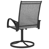 vidaXL Garden Swivel Chairs 2 pcs Textilene And Steel Grey | SKU: 312167 | Barcode: 8720286090299