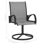 vidaXL Garden Swivel Chairs 2 pcs Textilene And Steel Grey | SKU: 312167 | Barcode: 8720286090299