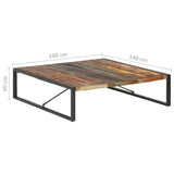 vidaXL Coffee Table 140x140x40 cm Solid Reclaimed Wood | SKU: 321577 | Barcode: 8720286104699