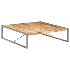 vidaXL Coffee Table 140x140x40 cm Rough Mango Wood N2 | SKU: 321579 | Barcode: 8720286104712